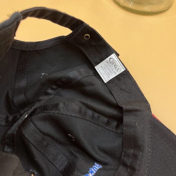 BD&A Mens Black Cotton Baseball Cap One Size - Picture 2 of 3